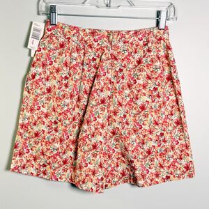 Vintage Liz Claiborne Shorts Floral Cotton High Rise Waisted Cottagecore Size 4